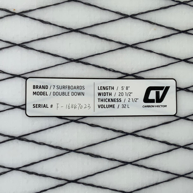 Load image into Gallery viewer, 7S Double Down 5'8 x 20 ½ x 2 ½ Surfboard • USED