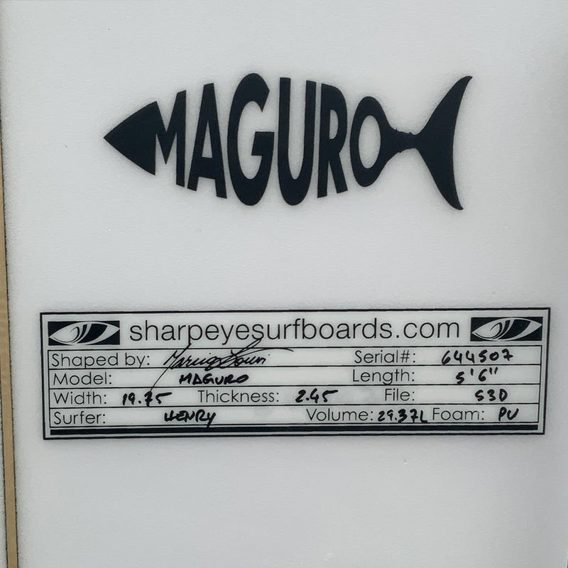 Load image into Gallery viewer, Sharp Eye Maguro 5'6 x 19 ¾ x 2.45 Surfboard • USED