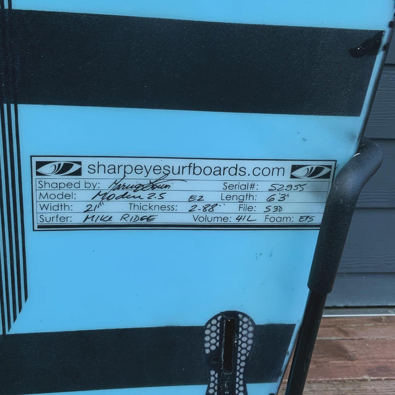 Load image into Gallery viewer, Sharp Eye Modern 2.5 E2 6'3 × 21 × 2 ⅞ Surfboard • USED 4