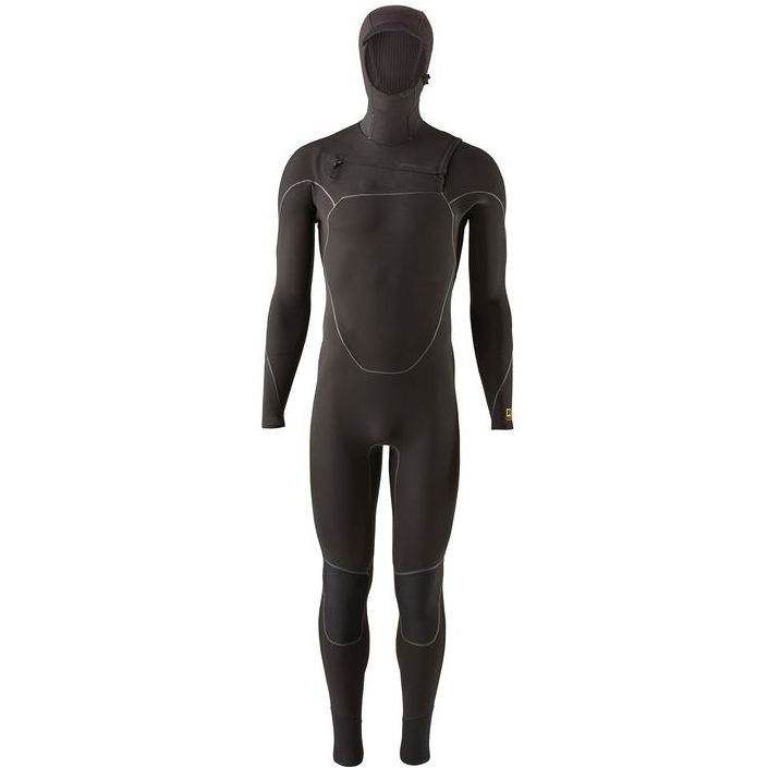 Load image into Gallery viewer, Patagonia R3 Yulex 4.5/3.5 Hooded Chest Zip Wetsuit - Black
