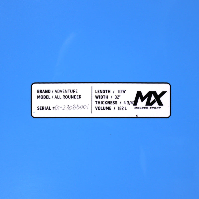 Load image into Gallery viewer, Adventure Paddleboarding 10'6 x 32 x 4 ¾ All-Rounder MX Stand Up Paddleboard SUP - Blue • DAMAGED