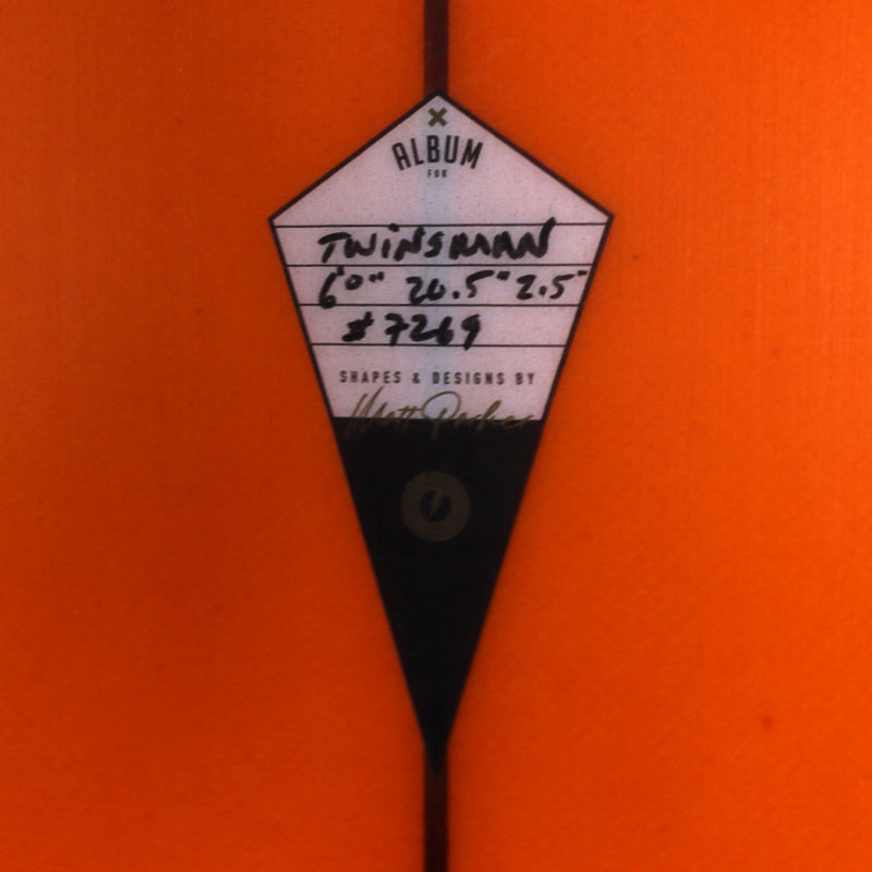 Load image into Gallery viewer, Album Surf Twinsman 5'10 x 20 x 2 7/16 Surfboard - Orange • BLEMISH