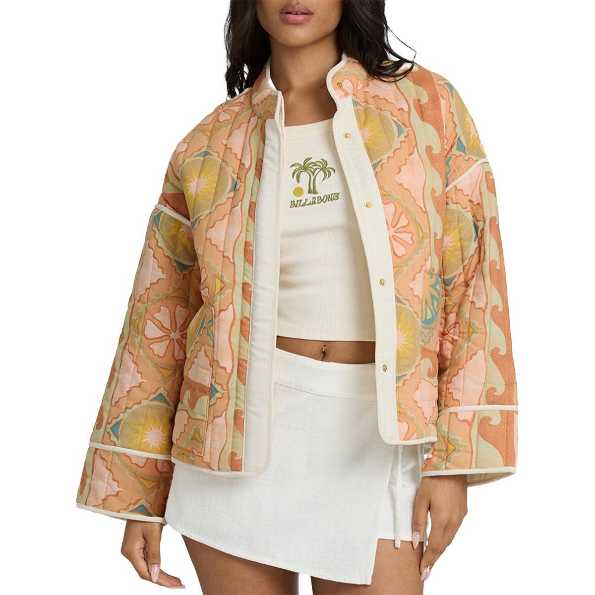 BILLABONG カモフラージュ イエロー ジャケット S Billabong-24B154503SND-Womens-