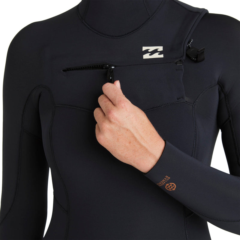 Load image into Gallery viewer, Billabong Women's Synergy Natural Upcycler 5/4 Hooded Chest-Zip Wetsuit