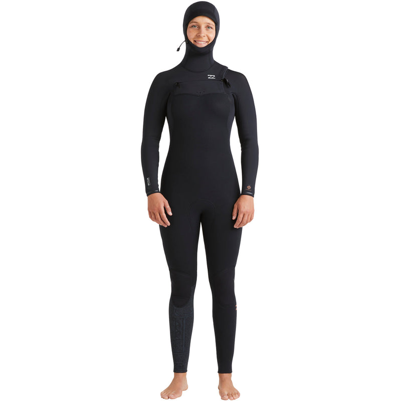 Load image into Gallery viewer, Billabong Women's Furnace Natural Upcycler 5/4 Hooded Chest-Zip Wetsuit