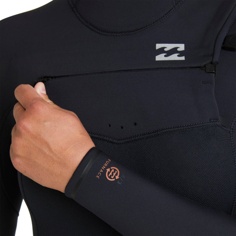 Load image into Gallery viewer, Billabong Women's Furnace Natural Upcycler 5/4 Hooded Chest-Zip Wetsuit