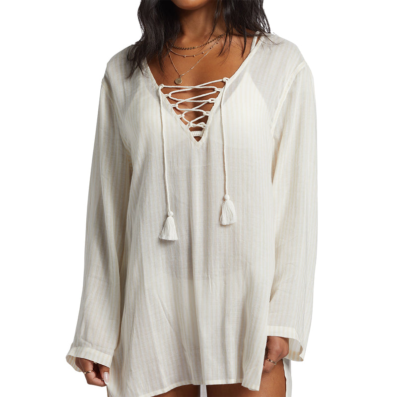 Load image into Gallery viewer, Billabong Women's Blue Skies Beach Cover-Up Mini Dress 4