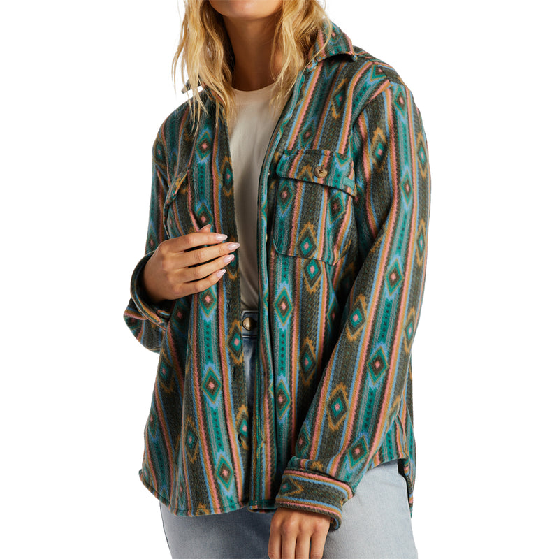 Load image into Gallery viewer, Billabong Women&#39;s A/Div Forge Fleece Flannel Shacket
