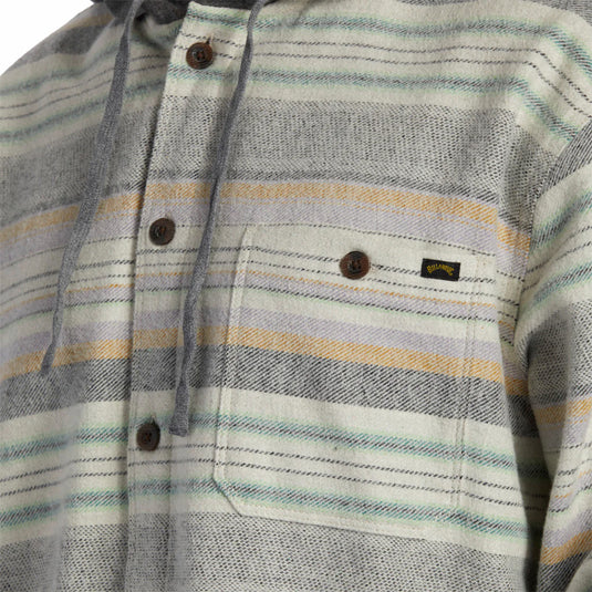 Billabong Baja Hooded Long Sleeve Button-Up Flannel Shirt