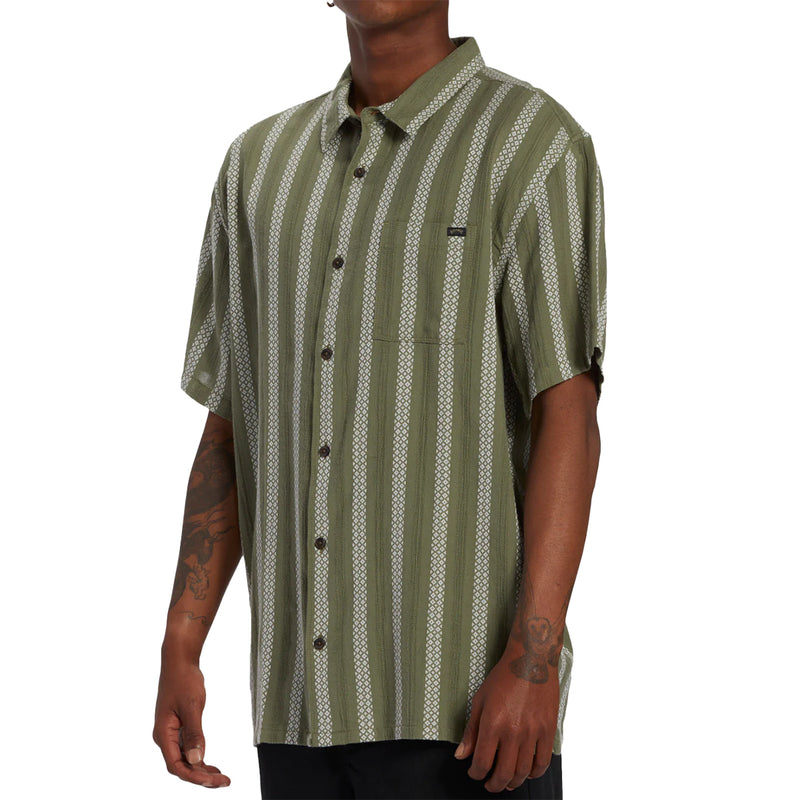 Load image into Gallery viewer, Billabong Sundays Jacquard Short Sleeve Button-Up Shirt
