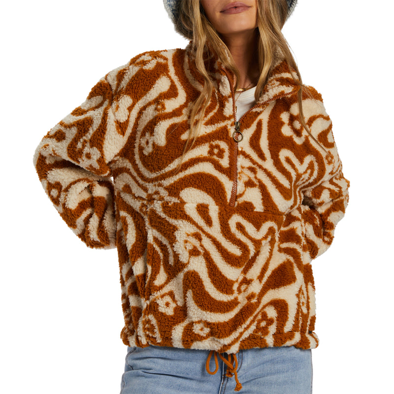 Load image into Gallery viewer, Billabong Women&#39;s Time Off Half-Zip Fleece Pullover Sweatshirt
