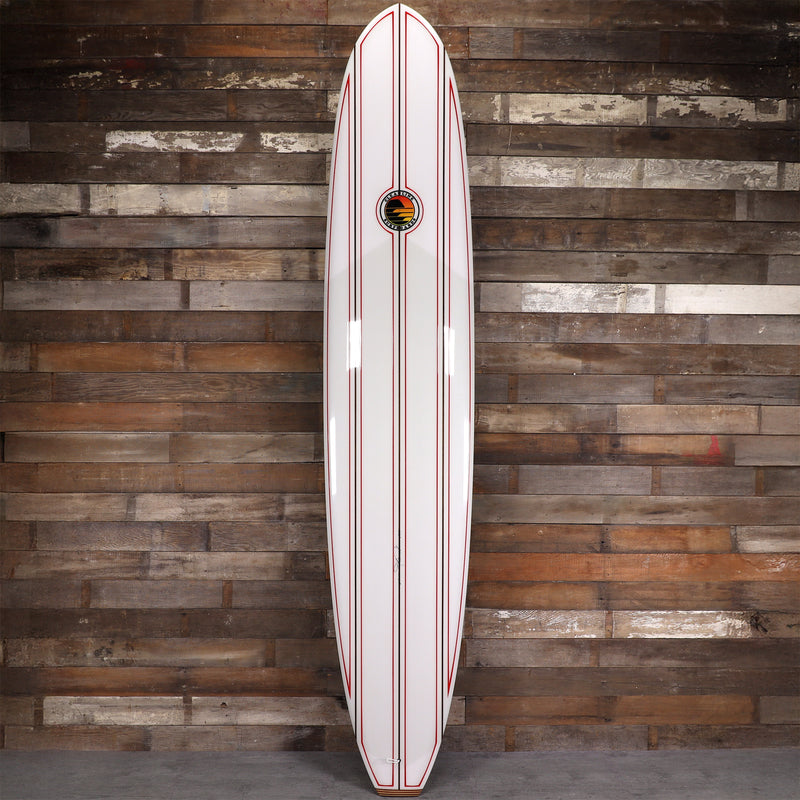 Load image into Gallery viewer, Cleanline Speed Shape 10'0 x 23 ¾ x 3 ⅜ Surfboard - Black/Orange Fade Pinlines