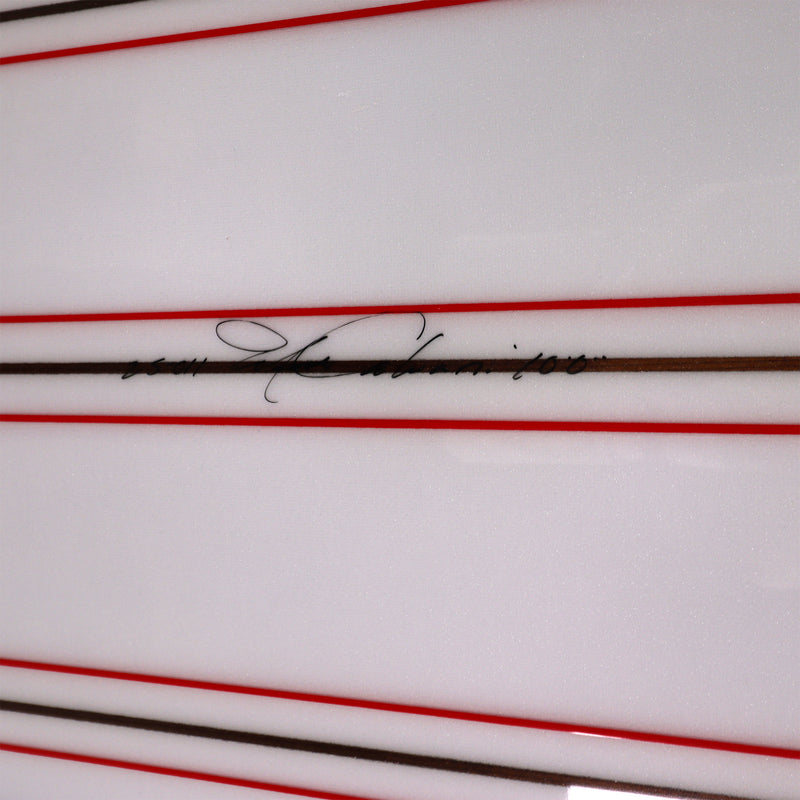 Load image into Gallery viewer, Cleanline Speed Shape 10'0 x 23 ¾ x 3 ⅜ Surfboard - Black/Orange Fade Pinlines