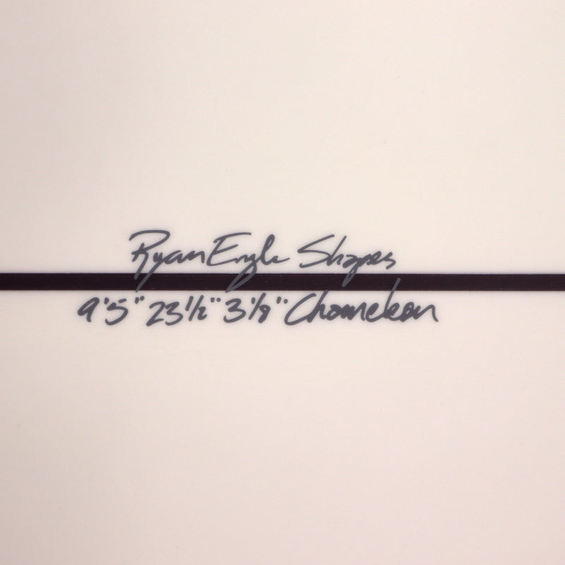 Load image into Gallery viewer, CJ Nelson Designs Chameleon Thunderbolt Black 9'5 x 23 ½ x 3 ⅛ Surfboard - Off White/Carbon Rail