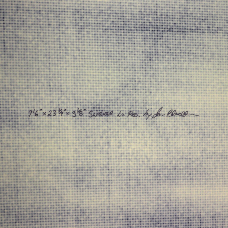 Load image into Gallery viewer, CJ Nelson Designs Slasher Low Pro Thunderbolt Black 9'6 x 23 ¼ x 3 ⅛ Surfboard - Tan/Brushed Carbon