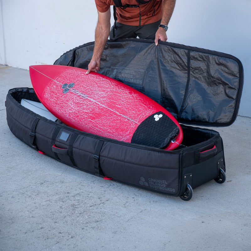 Load image into Gallery viewer, Channel Islands Traveler Wheeled Quad 3-4 Board Travel Surfboard Bag