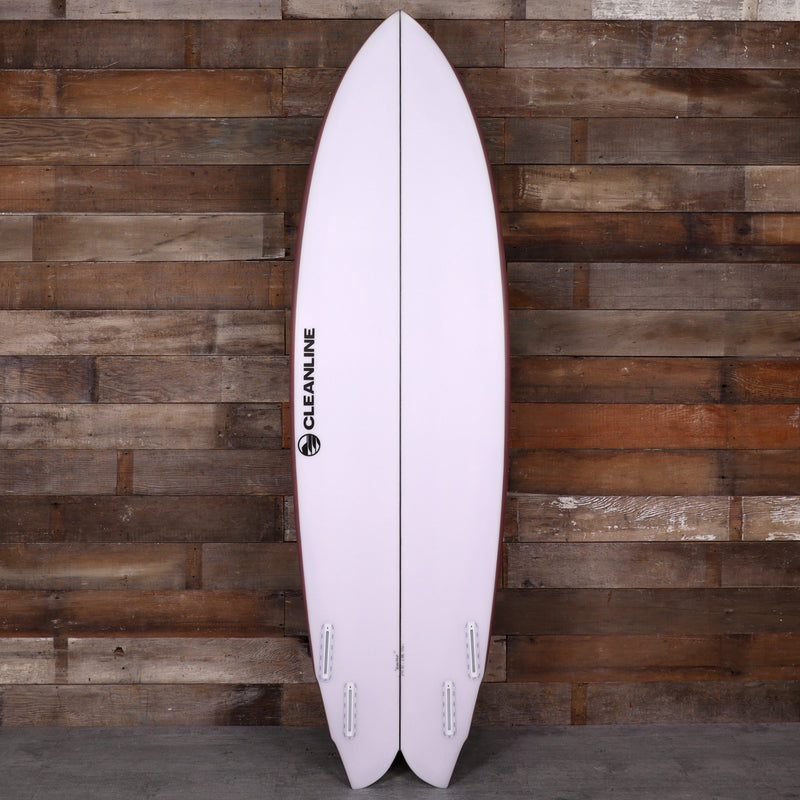 Load image into Gallery viewer, Cleanline Quad Fish 6'4 × 21 × 2 ⅞ Surfboard - Faded Burgundy