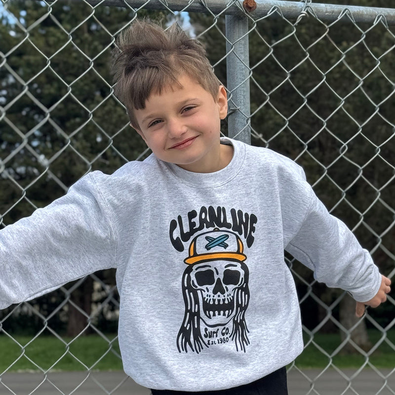 Load image into Gallery viewer, Cleanline Youth Grom Reaper Crew Sweatshirt