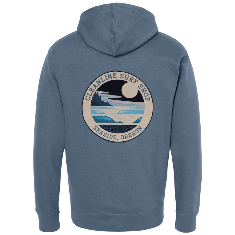 Load image into Gallery viewer, Cleanline Blue Moon Zip-Up Hoodie