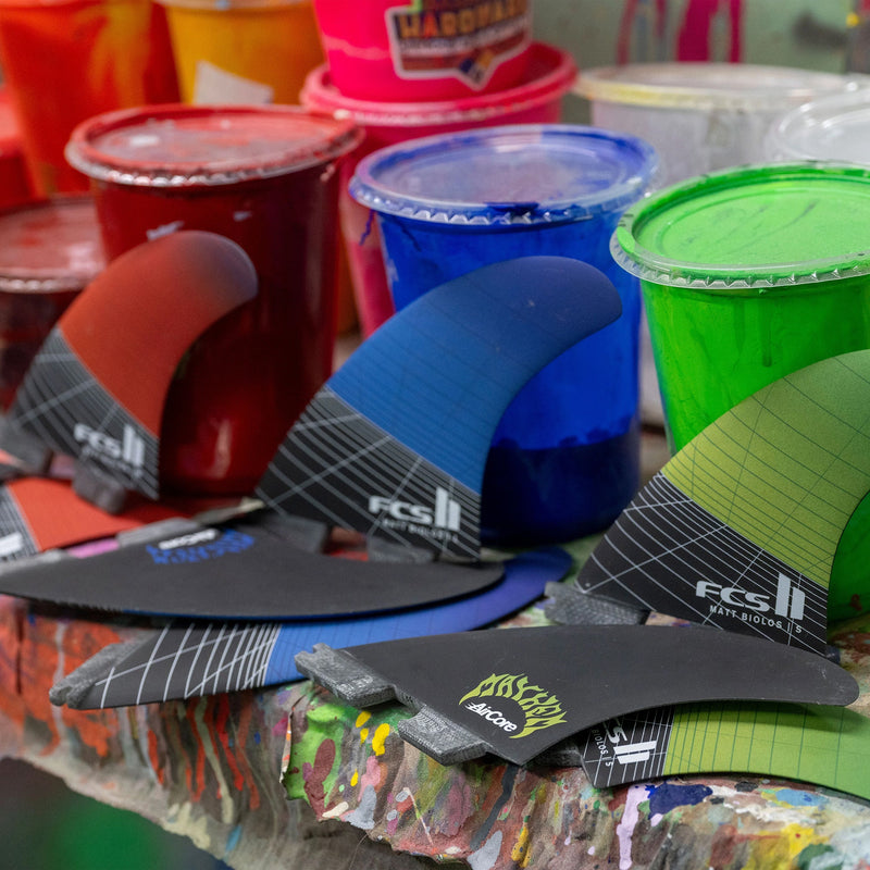 Load image into Gallery viewer, FCS II Matt Biolos PC Carbon Tri-Quad Fin Set