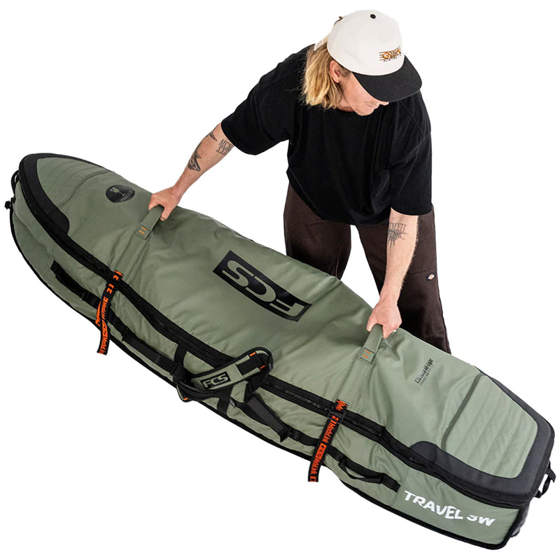 Load image into Gallery viewer, FCS Travel 3W Wheelie Cover 2-3 Shortboard/Fish Travel Surfboard Bag 17