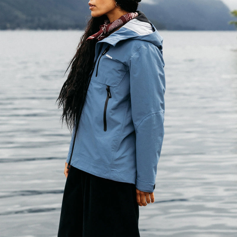Load image into Gallery viewer, Finisterre Women's Stormbird Waterproof Hooded Zip-Up Jacket 7