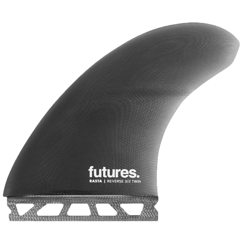 Load image into Gallery viewer, Futures Rasta Reverse 3/2 Twin + 1 Fin Set 2