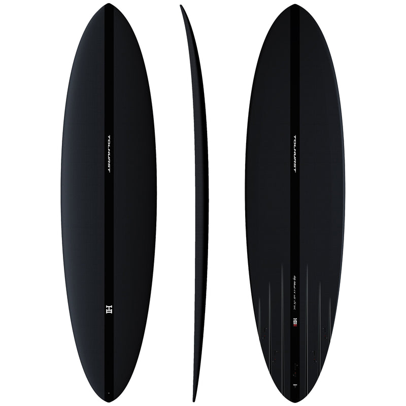 Load image into Gallery viewer, Harley Ingleby Mid 6 Mini Thunderbolt Black Surfboard