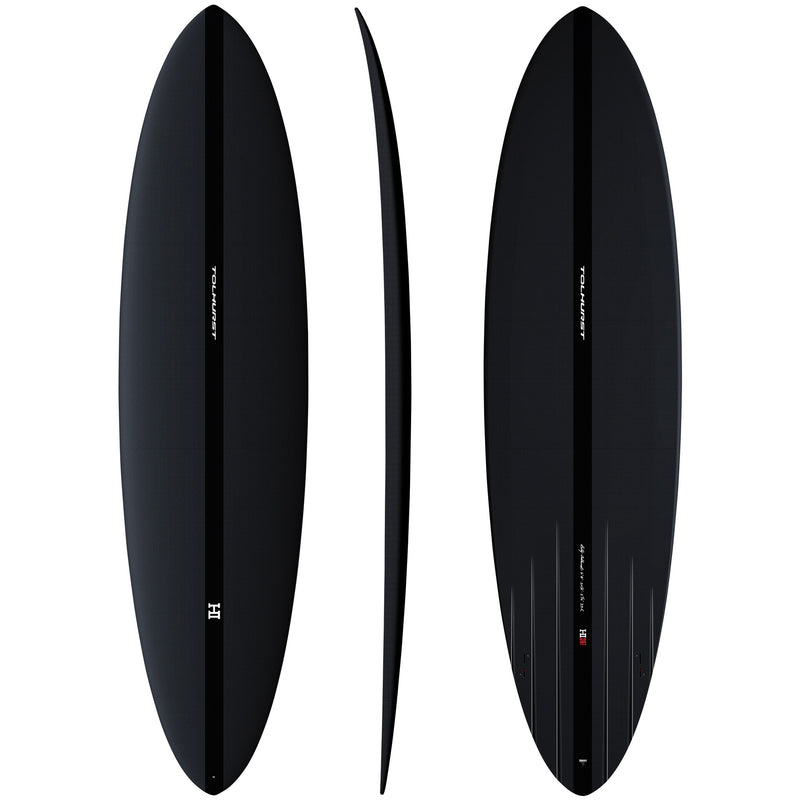 Load image into Gallery viewer, Harley Ingleby Mid 6 Mini Twin Thunderbolt Black Surfboard