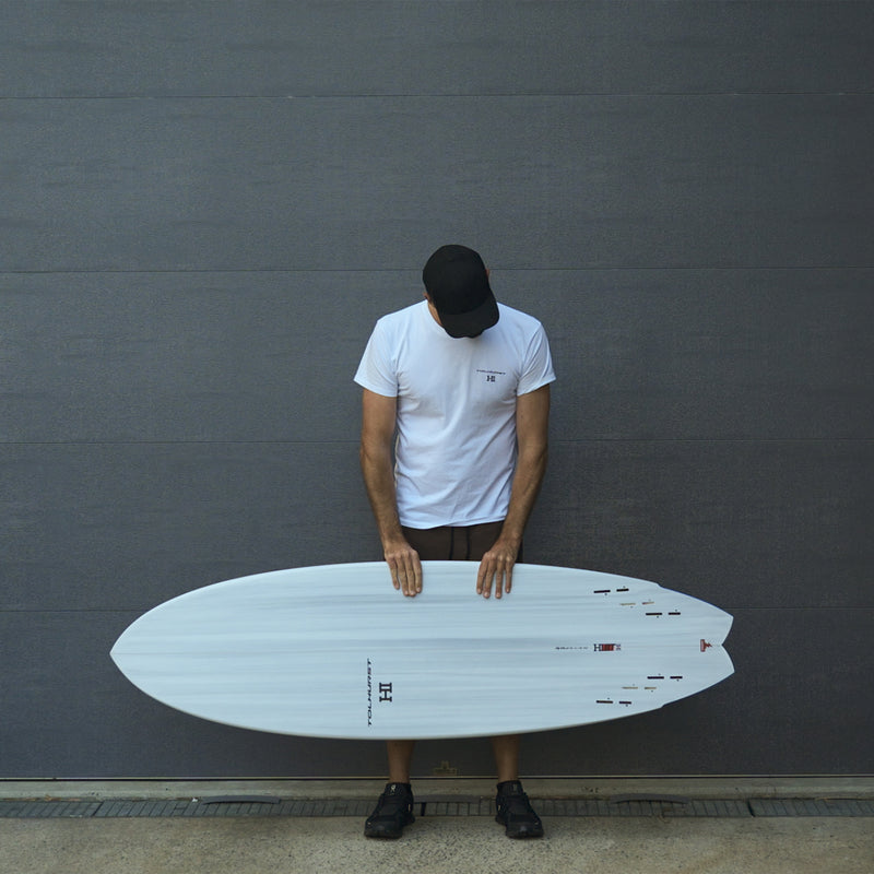 Load image into Gallery viewer, Harley Ingleby Series HIBT 3+3 Thunderbolt Red 6'6 x 20 ⅝ x 2 3/16 Surfboard - White/Blue