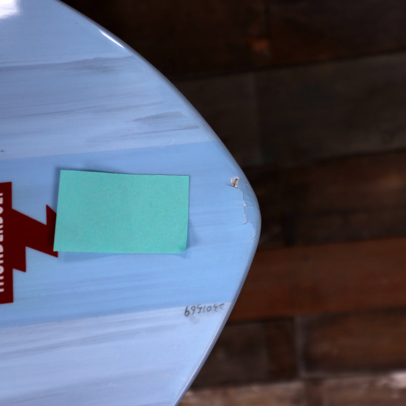 Load image into Gallery viewer, Harley Ingleby Series Mid 6 Thunderbolt Red 7'6 × 21 × 2 ¾ Surfboard - Light Blue • DAMAGED 5