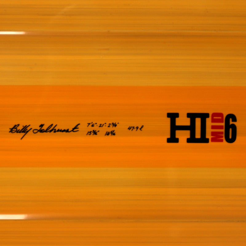 Load image into Gallery viewer, Harley Ingleby Series Mid 6 Thunderbolt Red 7'6 × 21 × 2 ¾ Surfboard - Orange • DAMAGED 5