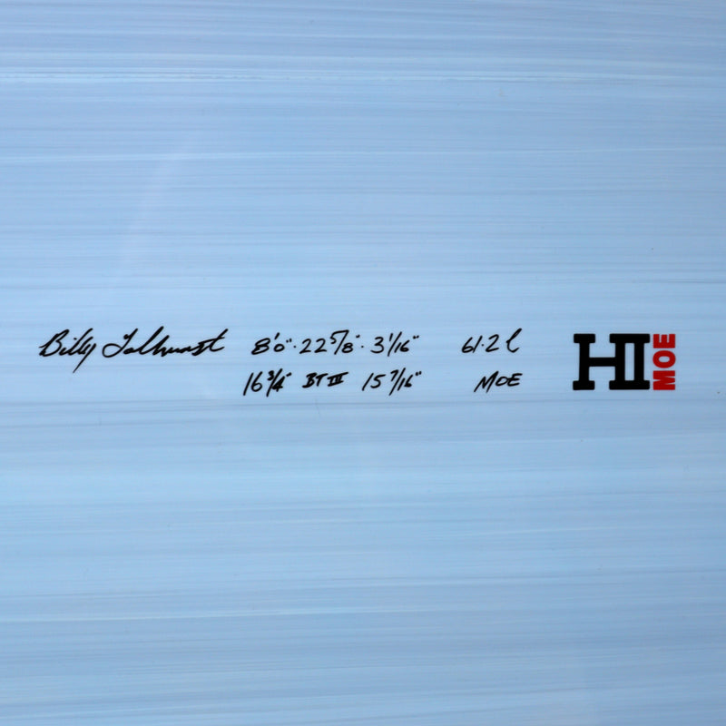 Load image into Gallery viewer, Harley Ingleby Series Moe Thunderbolt Red 8'0 x 22 ⅝ x 3 1/16 Surfboard - Light Blue