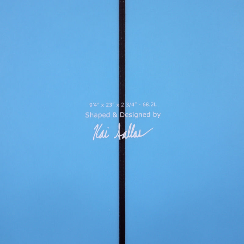 Load image into Gallery viewer, Kai Sallas Mango Jam Thunderbolt Silver 9'4 x 23 x 2 ¾ Surfboard - Blue