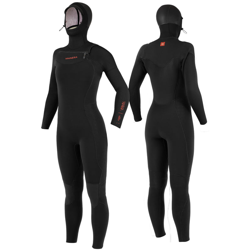Load image into Gallery viewer, Manera Women's Magma 6/4 Hooded Chest-Zip Wetsuit