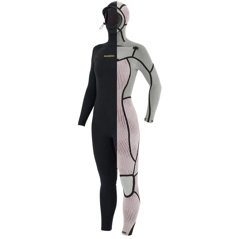Load image into Gallery viewer, Manera Women's Magma Meteor 5/4/3 Hooded Chest-Zip Wetsuit