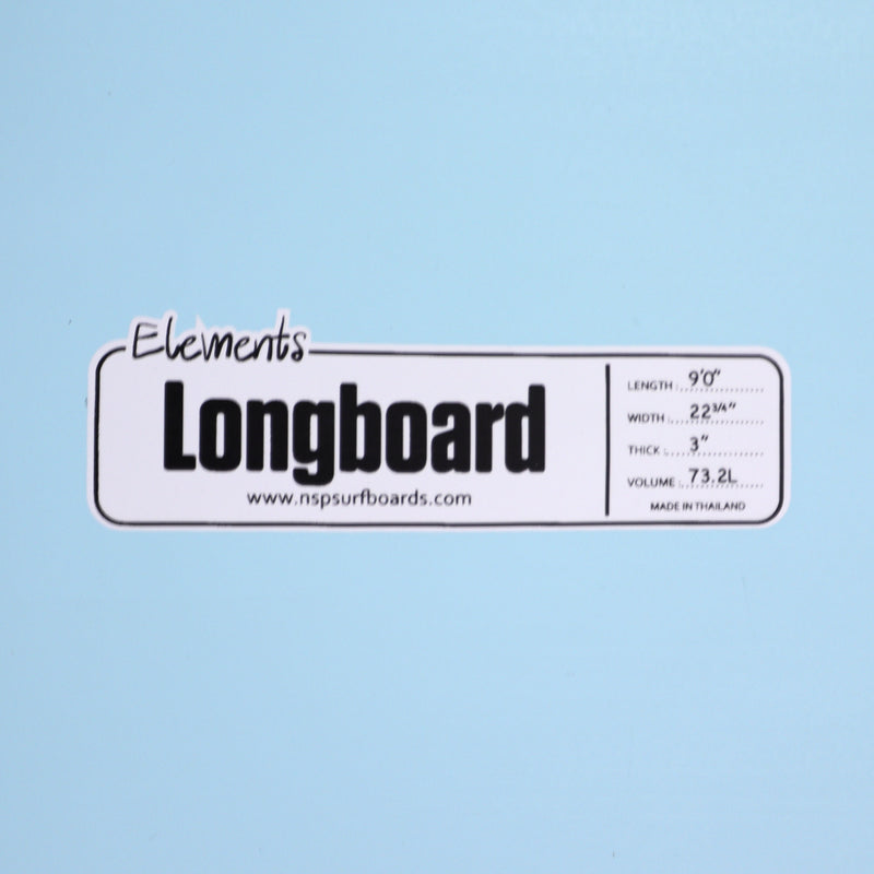 Load image into Gallery viewer, NSP Longboard Elements 9'0 × 22 ¾ × 3 Surfboard - Sky Blue