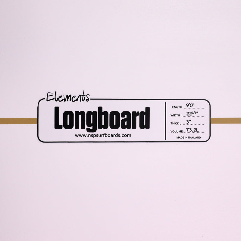 Load image into Gallery viewer, NSP Longboard Elements 9'0 × 22 ¾ × 3 Surfboard - White