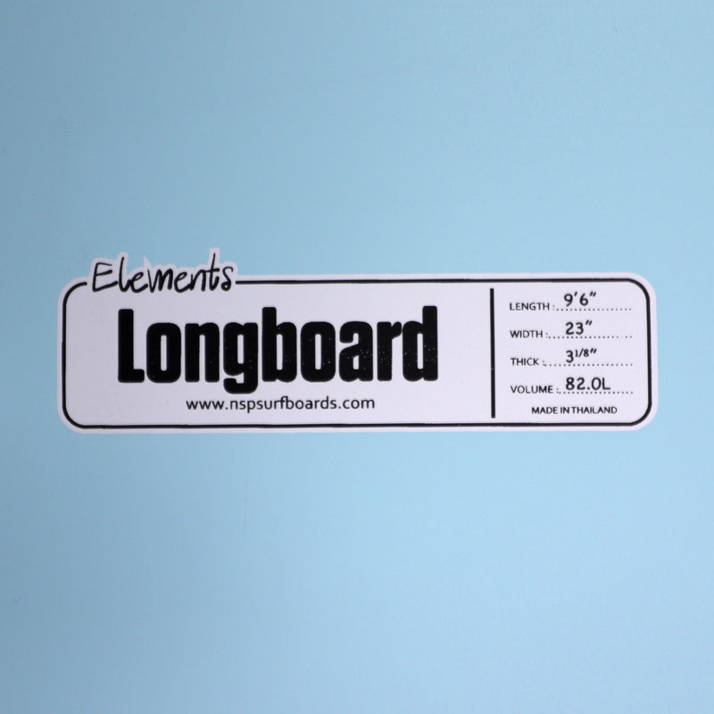 Load image into Gallery viewer, NSP Longboard Elements 9'6 × 23 × 3 ⅛ Surfboard - Sky Blue