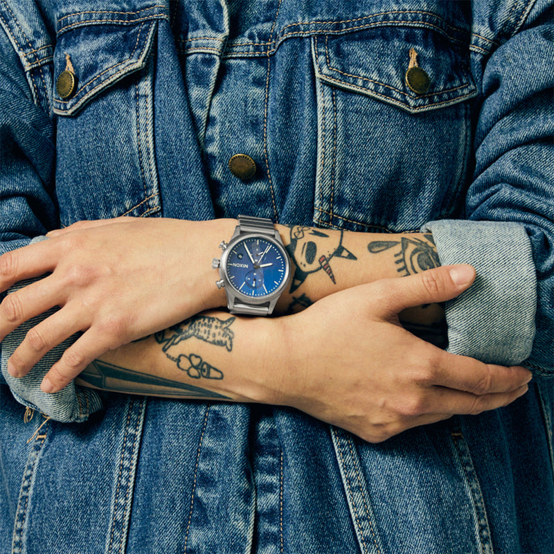 Load image into Gallery viewer, Nixon Station Chrono Stainless Steel Watch