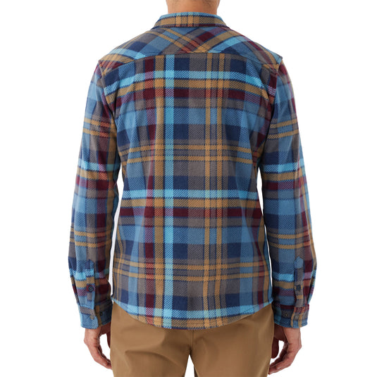 O'Neill Glacier Plaid Superfleece Long Sleeve Button-Up Flannel Shirt