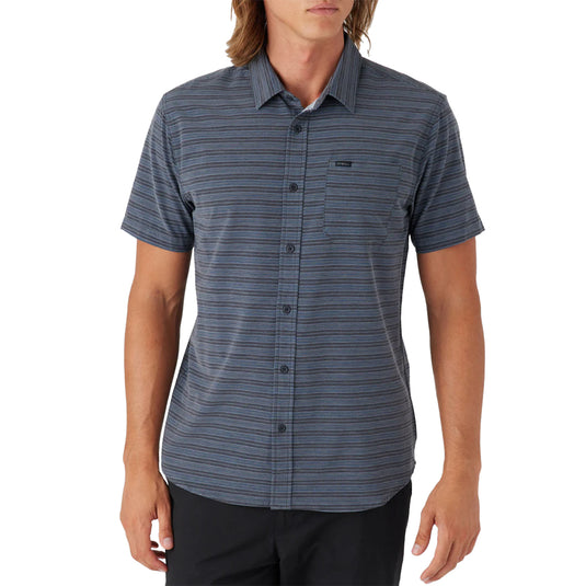 O'Neill TRVLR UPF Traverse Stripe Standard Short Sleeve Button-Up Shirt