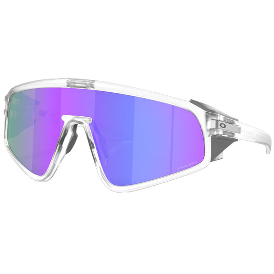 Oakley Latch Panel Sunglasses - Matte Clear/Prizm Violet