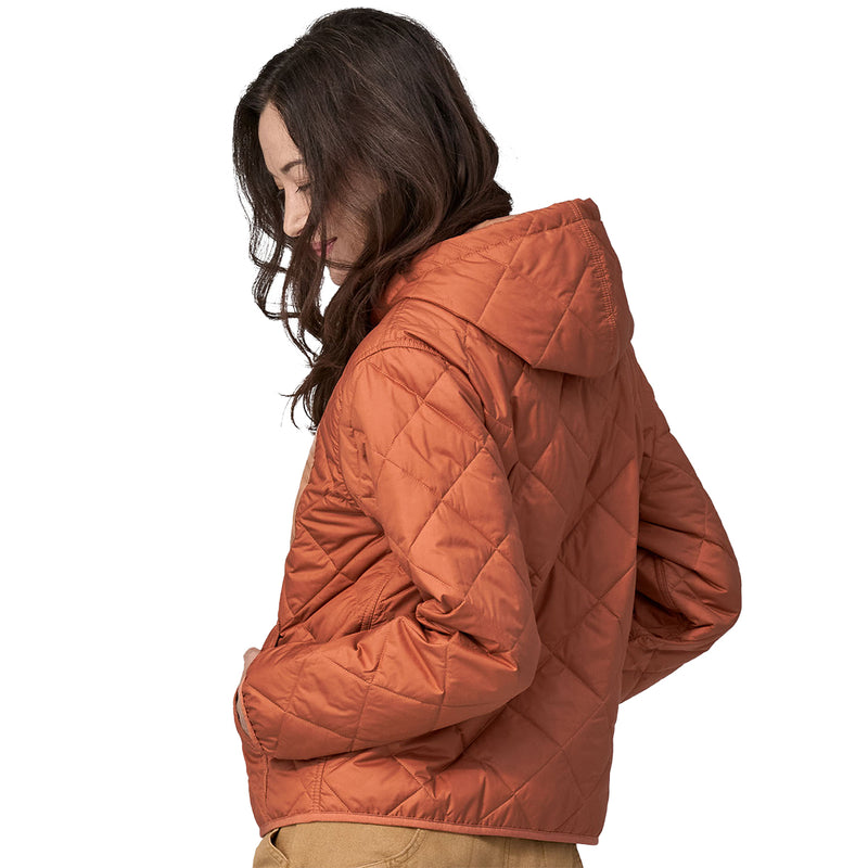 Load image into Gallery viewer, Patagonia Women's Diamond Quilted Bomber Hooded Zip Jacket - Sienna Clay