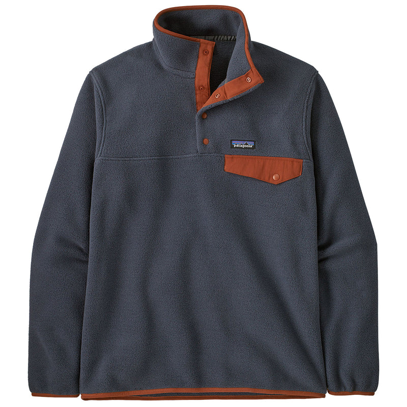 Load image into Gallery viewer, Patagonia Lightweight Synchilla Snap-T Fleece Pullover Jacket - Smolder Blue/Burnished Red