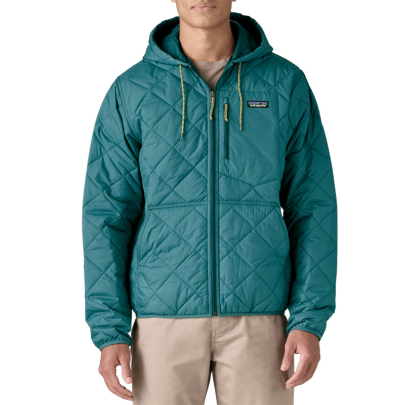 Load image into Gallery viewer, Patagonia Diamond Quilted Bomber Hooded Zip Jacket - Wetland Blue 2