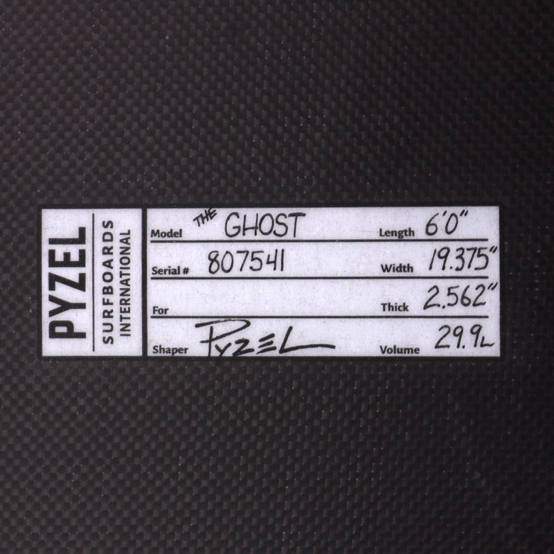 Load image into Gallery viewer, Pyzel The Ghost Dark Arts 6'0 x 19 ⅜ x 2 9/16 Surfboard