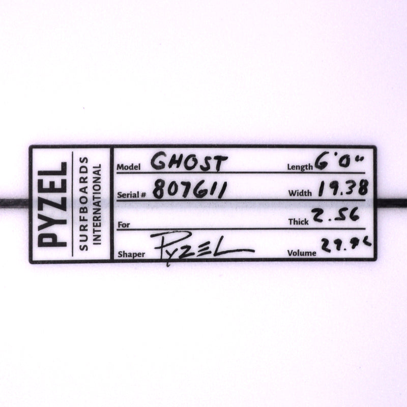 Load image into Gallery viewer, Pyzel The Ghost 6'0 x 19 ⅜ x 2 9/16 Surfboard