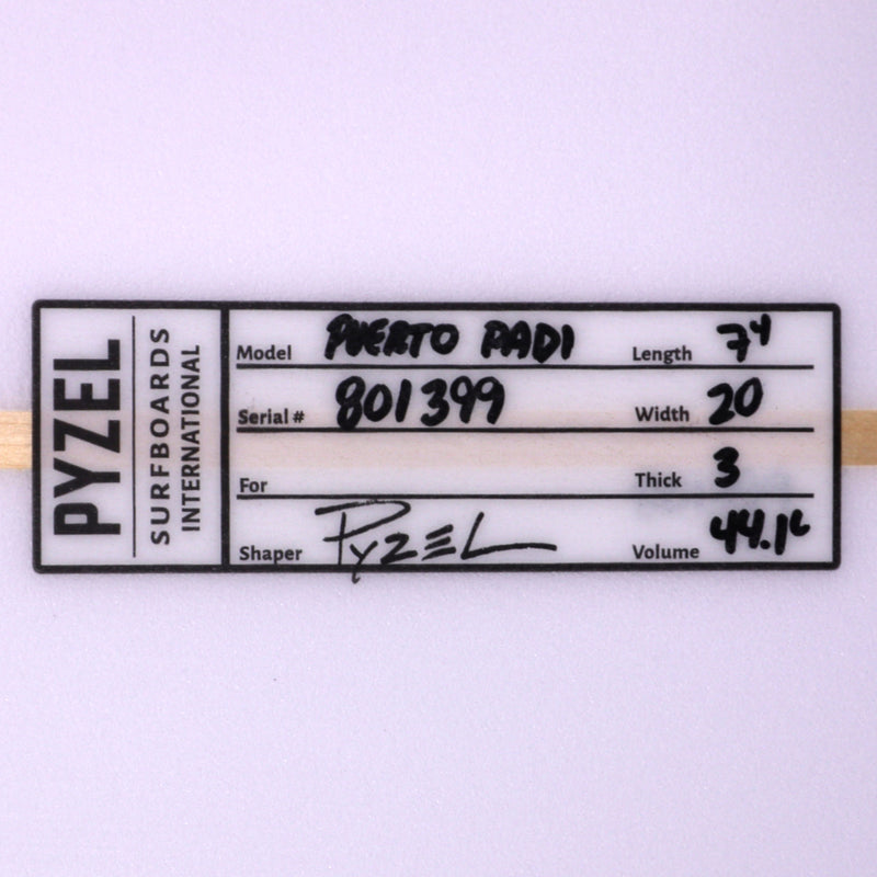 Load image into Gallery viewer, Pyzel Puerto Padi 7'4 x 20 x 3 Surfboard