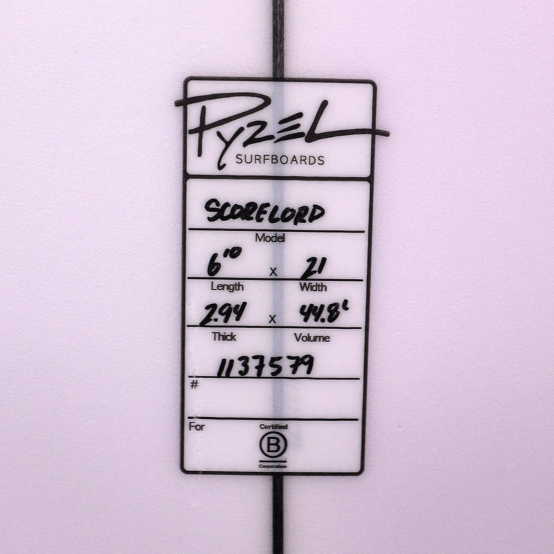 Load image into Gallery viewer, Pyzel The Score Lord 6'10 × 21 × 2 15/16 Surfboard
